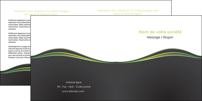 realiser depliant 2 volets  4 pages  web design gris gris metallise fond gris metallise MLIGCH71496