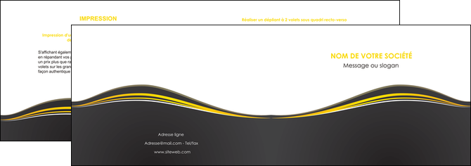 modele en ligne depliant 2 volets  4 pages  web design gris gris fonce mat MIDBE71534