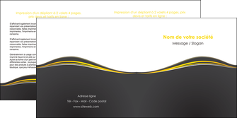 modele depliant 2 volets  4 pages  web design gris gris fonce mat MLIG71548