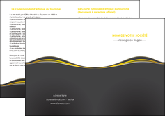 modele en ligne depliant 2 volets  4 pages  web design gris gris fonce mat MLIG71558