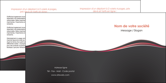 modele depliant 2 volets  4 pages  web design gris gris fonce mat MFLUOO71600