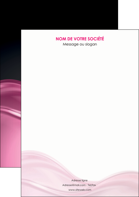 imprimer flyers metiers de la cuisine rose fond rose tendre MIDLU71844