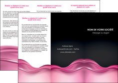 faire depliant 3 volets  6 pages  metiers de la cuisine rose fond rose tendre MIDLU71868
