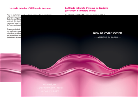 modele en ligne depliant 2 volets  4 pages  metiers de la cuisine rose fond rose tendre MIDLU71882