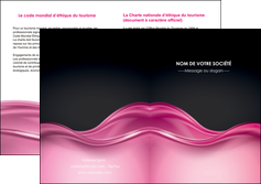 modele en ligne depliant 2 volets  4 pages  metiers de la cuisine rose fond rose tendre MIDLU71882