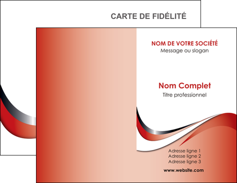 modele carte de visite web design rouge fond rouge couleur chaude MIDBE72112