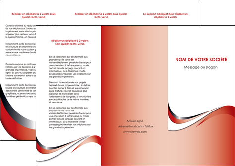 faire depliant 3 volets  6 pages  web design rouge fond rouge couleur chaude MIDBE72128