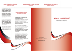 faire depliant 3 volets  6 pages  web design rouge fond rouge couleur chaude MIDBE72128