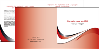 exemple depliant 2 volets  4 pages  web design rouge fond rouge couleur chaude MIDBE72132