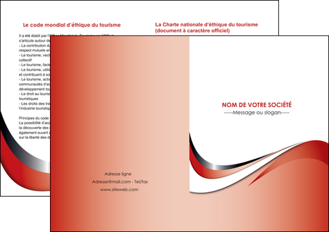 realiser depliant 2 volets  4 pages  web design rouge fond rouge couleur chaude MIDBE72142