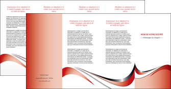 maquette en ligne a personnaliser depliant 4 volets  8 pages  web design rouge fond rouge couleur chaude MIDBE72150