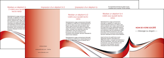 creer modele en ligne depliant 4 volets  8 pages  web design rouge fond rouge couleur chaude MIDBE72152