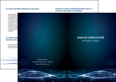impression depliant 2 volets  4 pages  fond  bleu couleurs froides structure en bleu MFLUOO72338