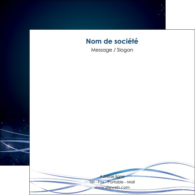 personnaliser modele de flyers fond  bleu couleurs froides structure en bleu MFLUOO72366