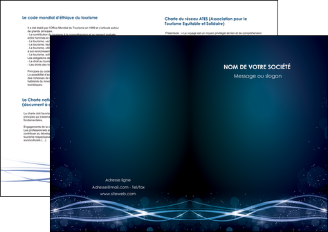 personnaliser modele de depliant 2 volets  4 pages  fond  bleu couleurs froides structure en bleu MFLUOO72372