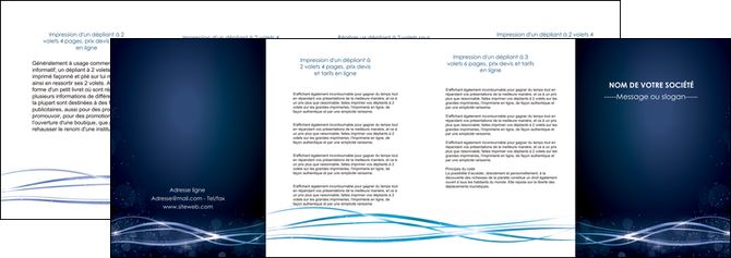 realiser depliant 4 volets  8 pages  fond  bleu couleurs froides structure en bleu MFLUOO72374