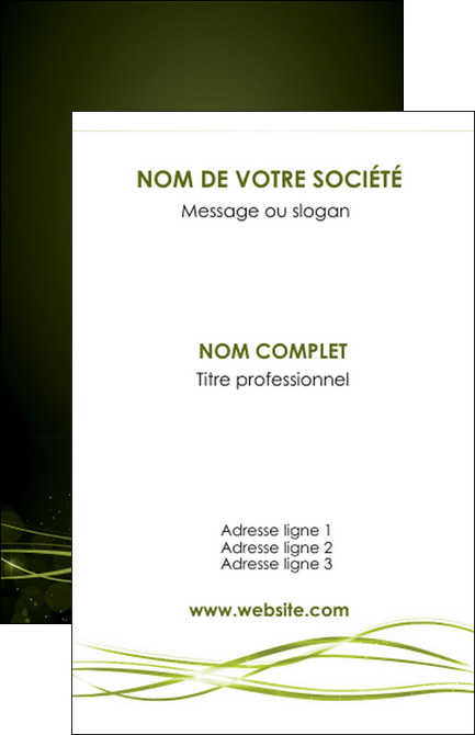 imprimerie carte de visite fond vert structure en vert abstrait MLGI72394