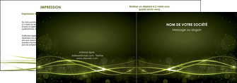 personnaliser modele de depliant 2 volets  4 pages  fond vert structure en vert abstrait MLGI72400