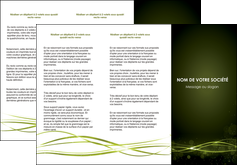 imprimer depliant 3 volets  6 pages  fond vert structure en vert abstrait MLGI72410