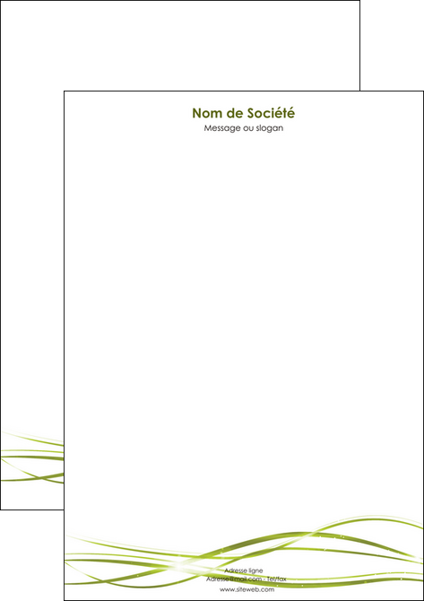 faire modele a imprimer tete de lettre fond vert structure en vert abstrait MLGI72416