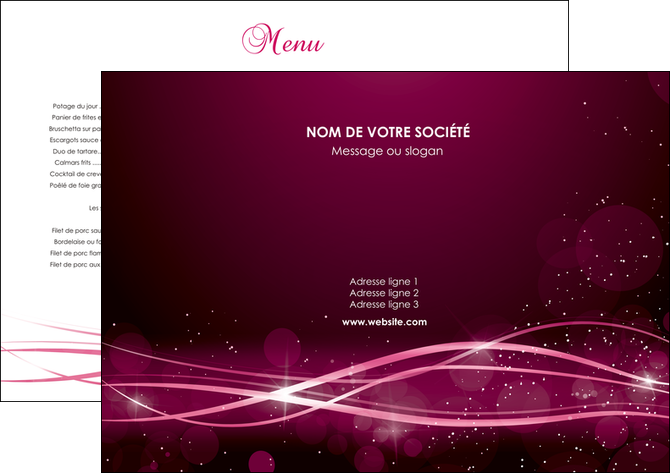 modele set de table rose rose fushia couleur MIDBE72436
