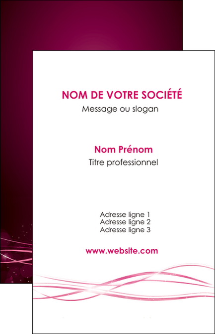 creer modele en ligne carte de visite rose rose fushia couleur MIDBE72446