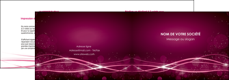 creation graphique en ligne depliant 2 volets  4 pages  rose rose fushia couleur MLGI72452
