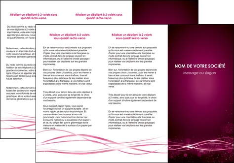 imprimer depliant 3 volets  6 pages  rose rose fushia couleur MIDBE72462