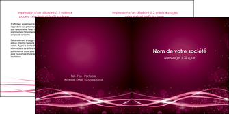 personnaliser maquette depliant 2 volets  4 pages  rose rose fushia couleur MLGI72466