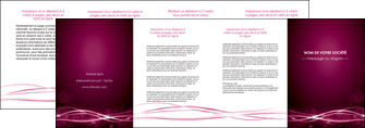 exemple depliant 4 volets  8 pages  rose rose fushia couleur MLGI72478