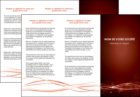 exemple depliant 3 volets  6 pages  rouge couleur couleurs MIDBE72752