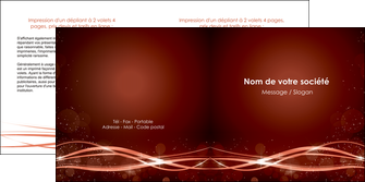 modele depliant 2 volets  4 pages  rouge couleur couleurs MFLUOO72756