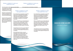 faire depliant 3 volets  6 pages  web design bleu fond bleu couleurs froides MIF72804