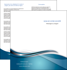 exemple depliant 2 volets  4 pages  web design bleu fond bleu couleurs froides MIF72806