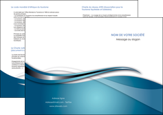 personnaliser modele de depliant 2 volets  4 pages  web design bleu fond bleu couleurs froides MIF72818