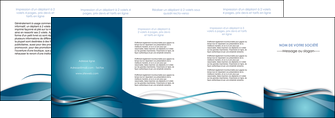 creation graphique en ligne depliant 4 volets  8 pages  web design bleu fond bleu couleurs froides MIF72820
