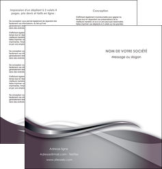 modele depliant 2 volets  4 pages  web design gris fond gris noir MLIGBE72980
