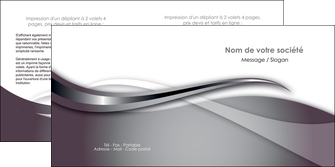 modele depliant 2 volets  4 pages  web design gris fond gris noir MLIGBE72982