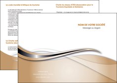 faire depliant 2 volets  4 pages  marron gris fond marron MIFBE73010