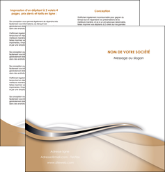 realiser depliant 2 volets  4 pages  marron gris fond marron MIFBE73032