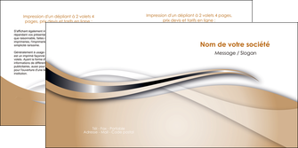 personnaliser modele de depliant 2 volets  4 pages  marron gris fond marron MIFBE73034