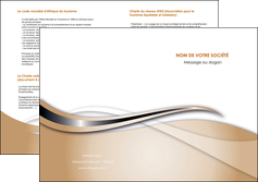 cree depliant 2 volets  4 pages  marron gris fond marron MIFBE73044