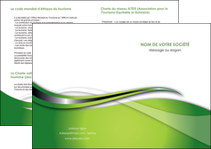 creer modele en ligne depliant 2 volets  4 pages  web design vert fond vert verte MIF73062