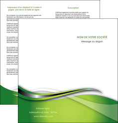 imprimerie depliant 2 volets  4 pages  web design vert fond vert verte MIF73084