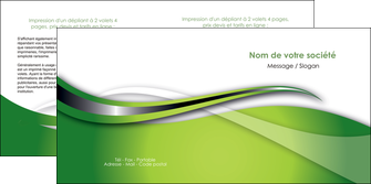 impression depliant 2 volets  4 pages  web design vert fond vert verte MIF73086
