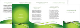 impression depliant 4 volets  8 pages  web design vert fond vert verte MIF73098