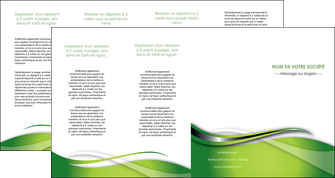 maquette en ligne a personnaliser depliant 4 volets  8 pages  web design vert fond vert verte MIF73102