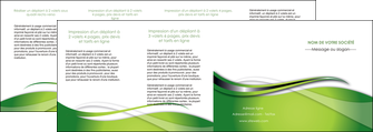 creer modele en ligne depliant 4 volets  8 pages  web design vert fond vert verte MIF73104
