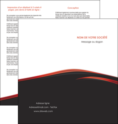 cree depliant 2 volets  4 pages  web design noir fond noir image de fond MLIG73240