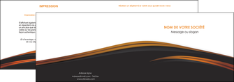 faire modele a imprimer depliant 2 volets  4 pages  web design gris fond gris orange MIF73594